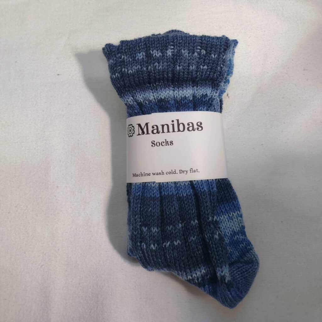 Dark/Light Blue Wool Socks